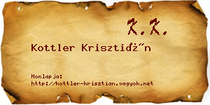 Kottler Krisztián névjegykártya
